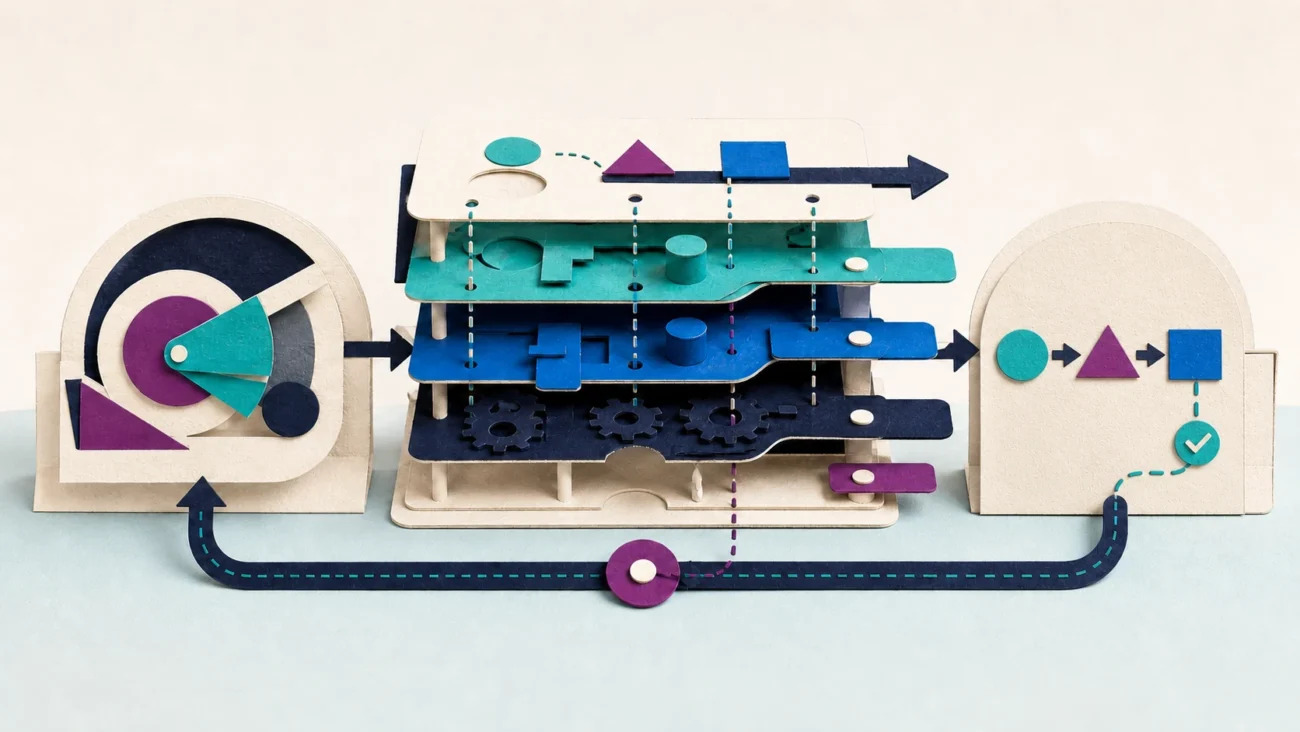 Featured image for Software Engineer Job Description: How To Attract Product-Minded Engineers: a tactile editorial signal-desk illustration specific to the article.