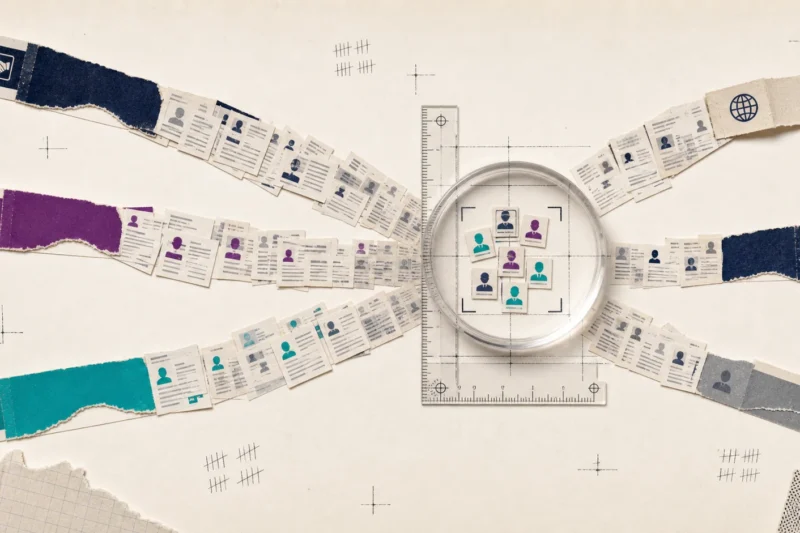 Featured image for Source Of Hire: How To Understand Which Hiring Channels Actually Work: a tactile editorial signal-desk illustration specific to the article.